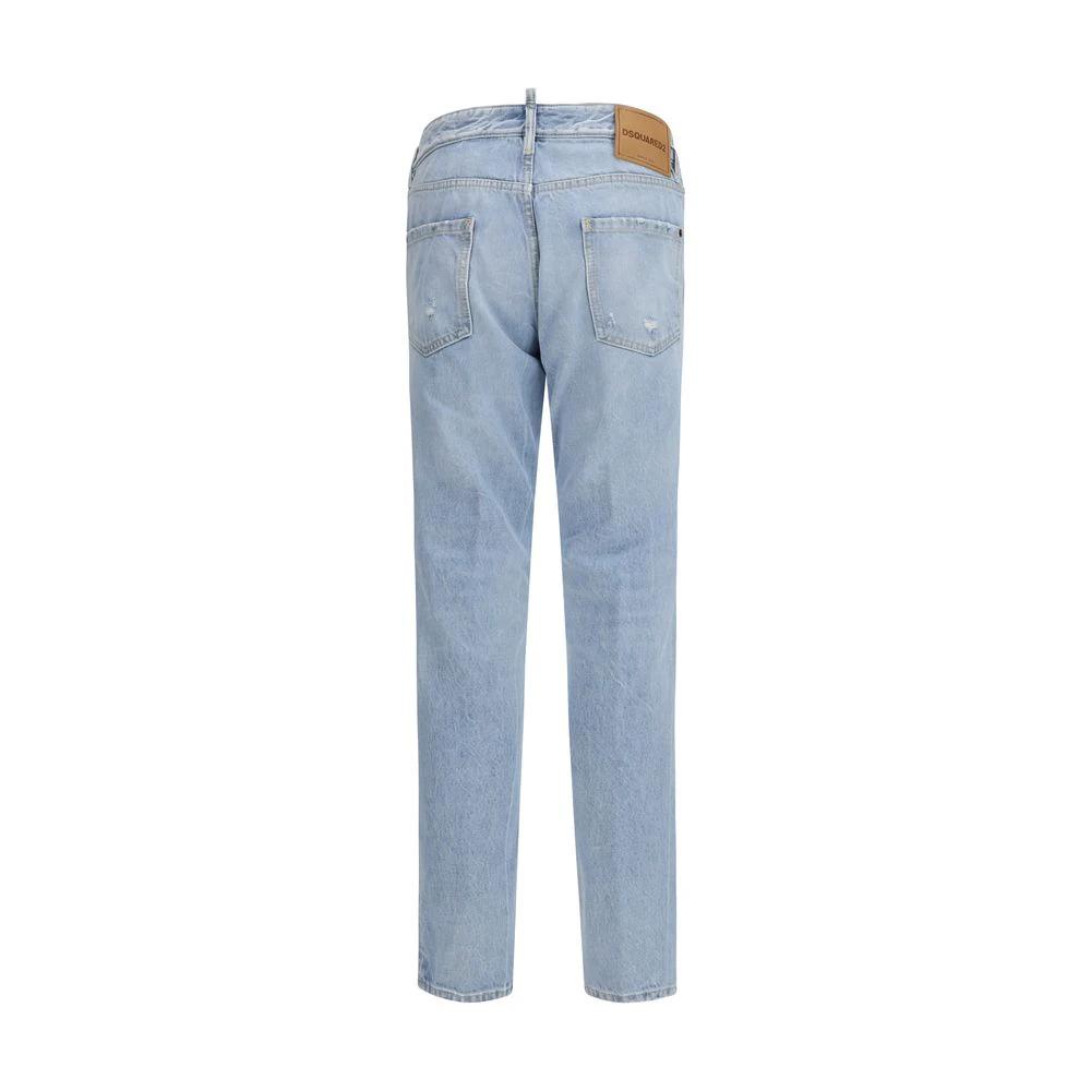 Dsquared² Blaue Baumwoll-Jeans mit geradem Bein by Dsquared²