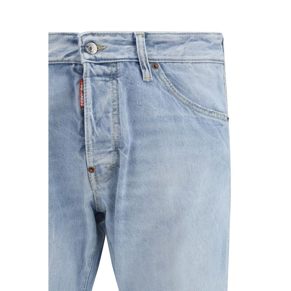 Dsquared² Blaue Baumwoll-Jeans mit geradem Bein by Dsquared²