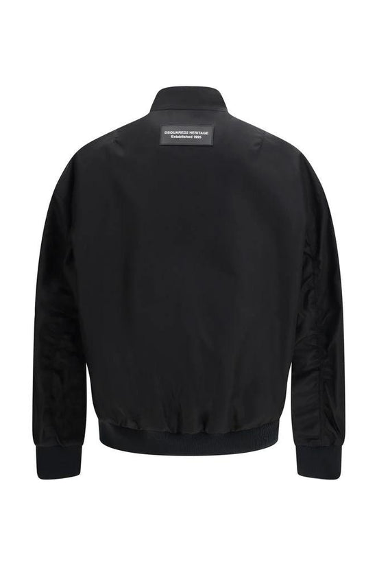 Dsquared² Schwarzer Polyamid-Bomber by Dsquared²