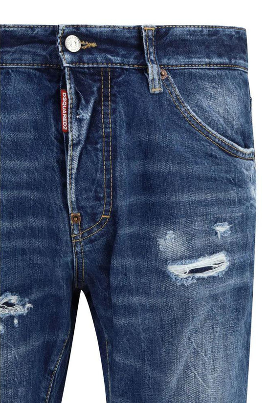 Dsquared² Blaue Baumwoll-Jeans im Slim Fit by Dsquared²