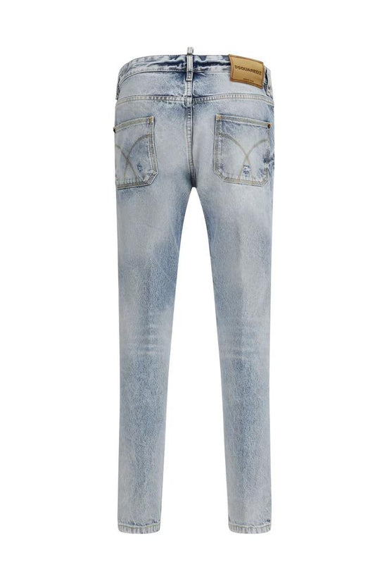 Dsquared² Blaue Baumwoll-Jeans mit geradem Bein by Dsquared²