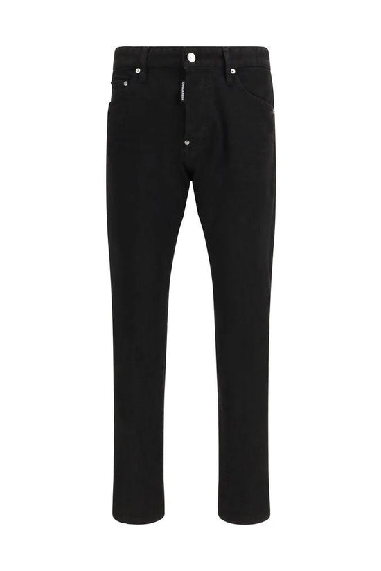 Dsquared² Schwarze Baumwoll-Jeans im Slim Fit by Dsquared²