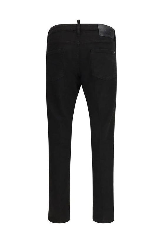 Dsquared² Schwarze Baumwoll-Jeans im Slim Fit by Dsquared²