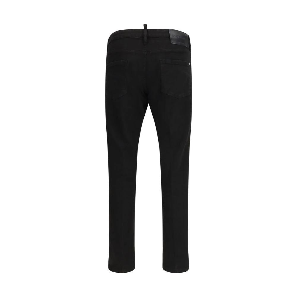 Dsquared² Schwarze Baumwoll-Jeans im Slim Fit by Dsquared²