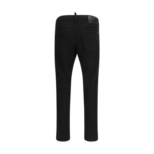 Dsquared² Schwarze Baumwoll-Jeans im Slim Fit by Dsquared²