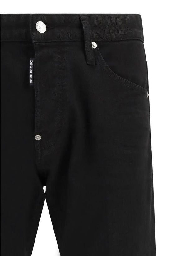 Dsquared² Schwarze Baumwoll-Jeans im Slim Fit by Dsquared²