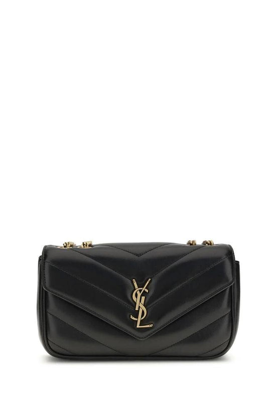 Saint Laurent Schwarze Lammleder Schultertasche Ovis Aries Aries by Saint Laurent