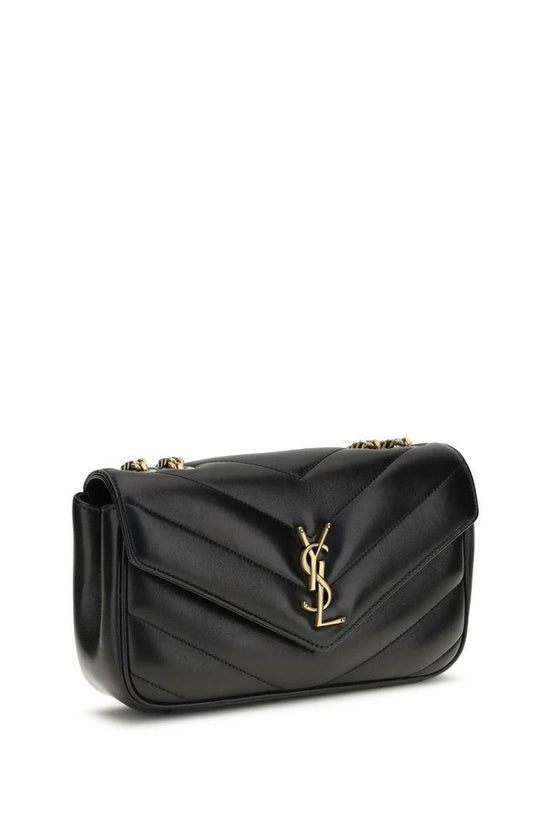 Saint Laurent Schwarze Lammleder Schultertasche Ovis Aries Aries by Saint Laurent