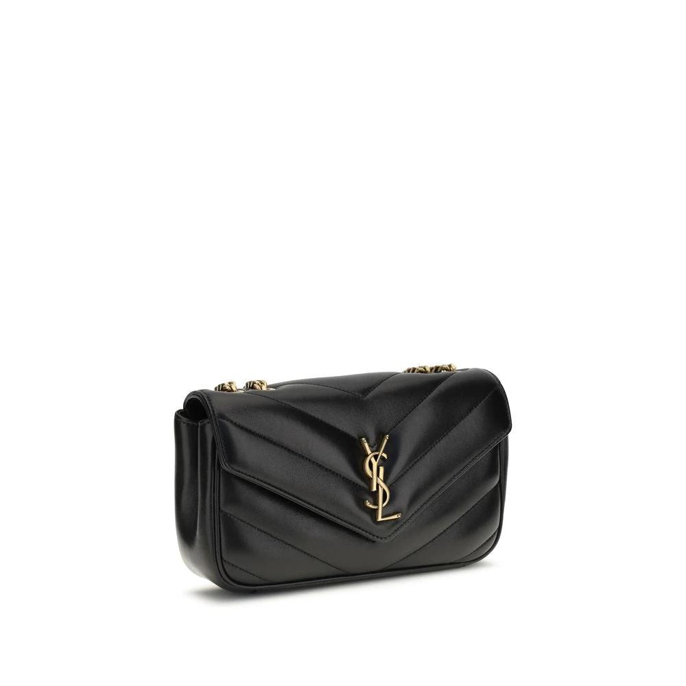 Saint Laurent Schwarze Lammleder Schultertasche Ovis Aries Aries by Saint Laurent