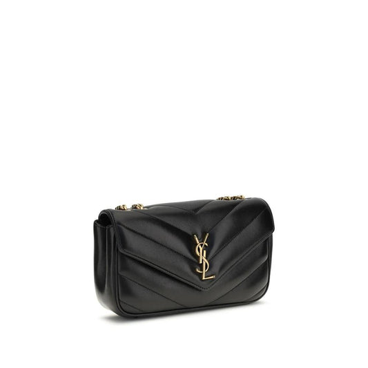 Saint Laurent Schwarze Lammleder Schultertasche Ovis Aries Aries by Saint Laurent