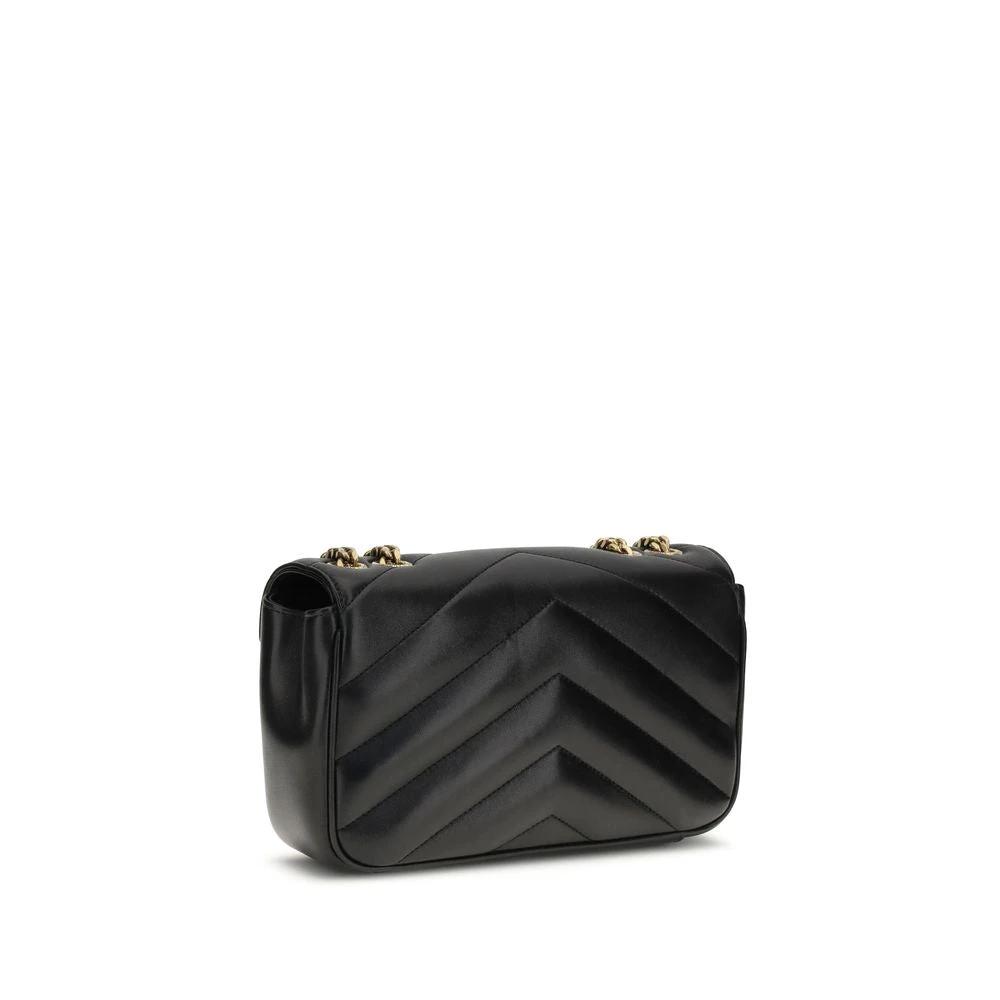 Saint Laurent Schwarze Lammleder Schultertasche Ovis Aries Aries by Saint Laurent
