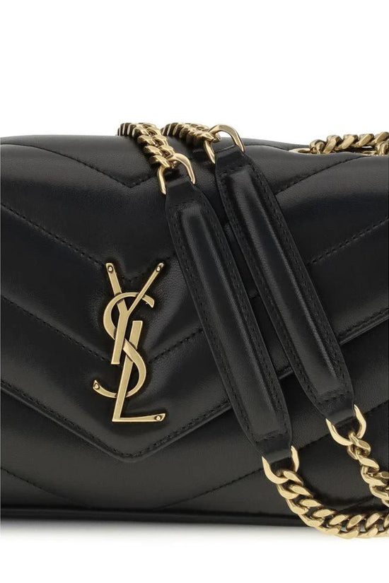Saint Laurent Schwarze Lammleder Schultertasche Ovis Aries Aries by Saint Laurent