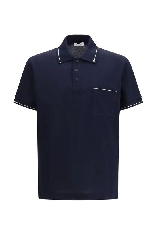 Ferragamo Blaues Baumwoll-Poloshirt by Ferragamo