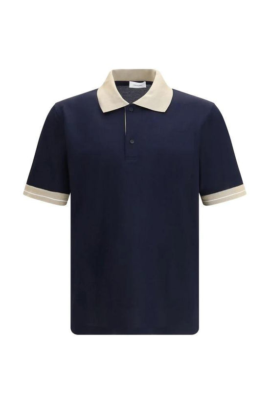 Ferragamo Blaues Baumwoll-Poloshirt by Ferragamo