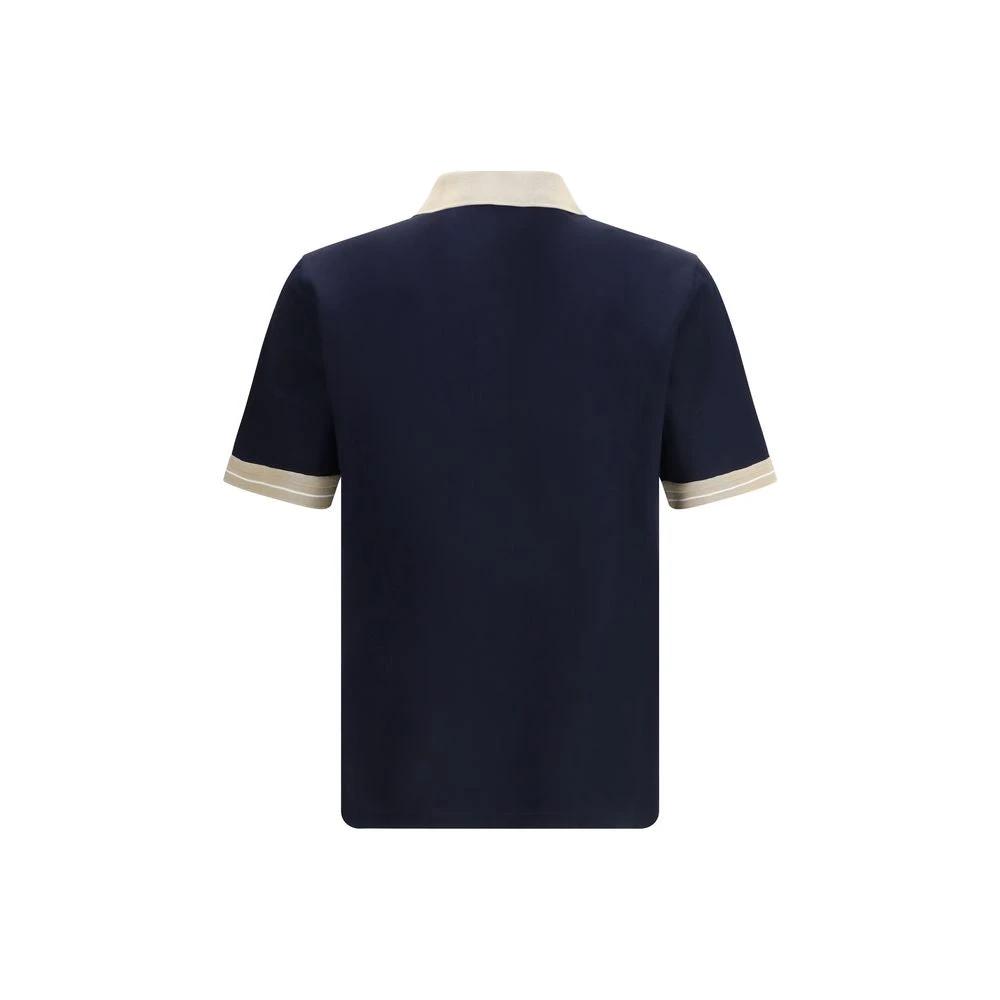 Ferragamo Blaues Baumwoll-Poloshirt by Ferragamo