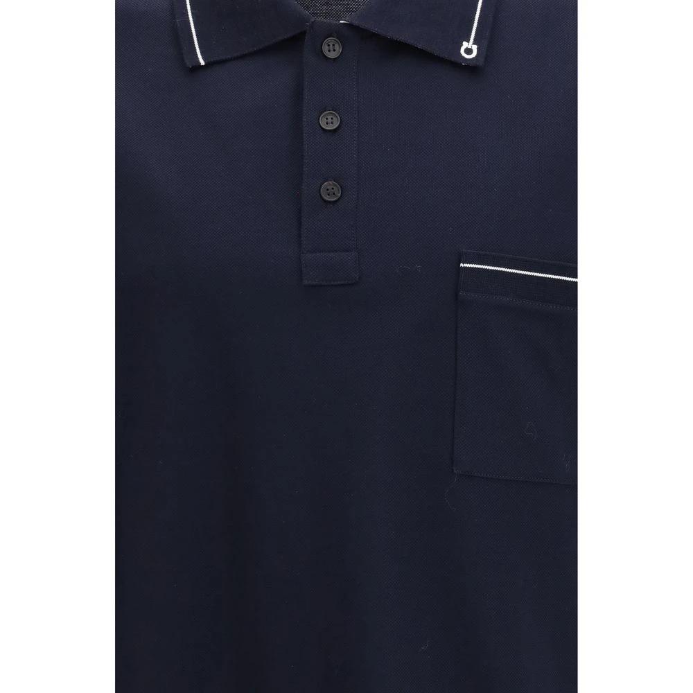 Ferragamo Blaues Baumwoll-Poloshirt by Ferragamo