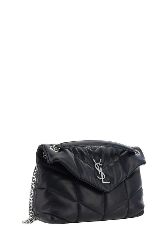 Saint Laurent Schwarze Lammleder Schultertasche Ovis Aries Aries by Saint Laurent