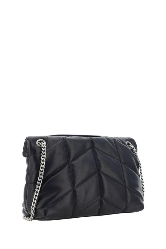 Saint Laurent Schwarze Lammleder Schultertasche Ovis Aries Aries by Saint Laurent
