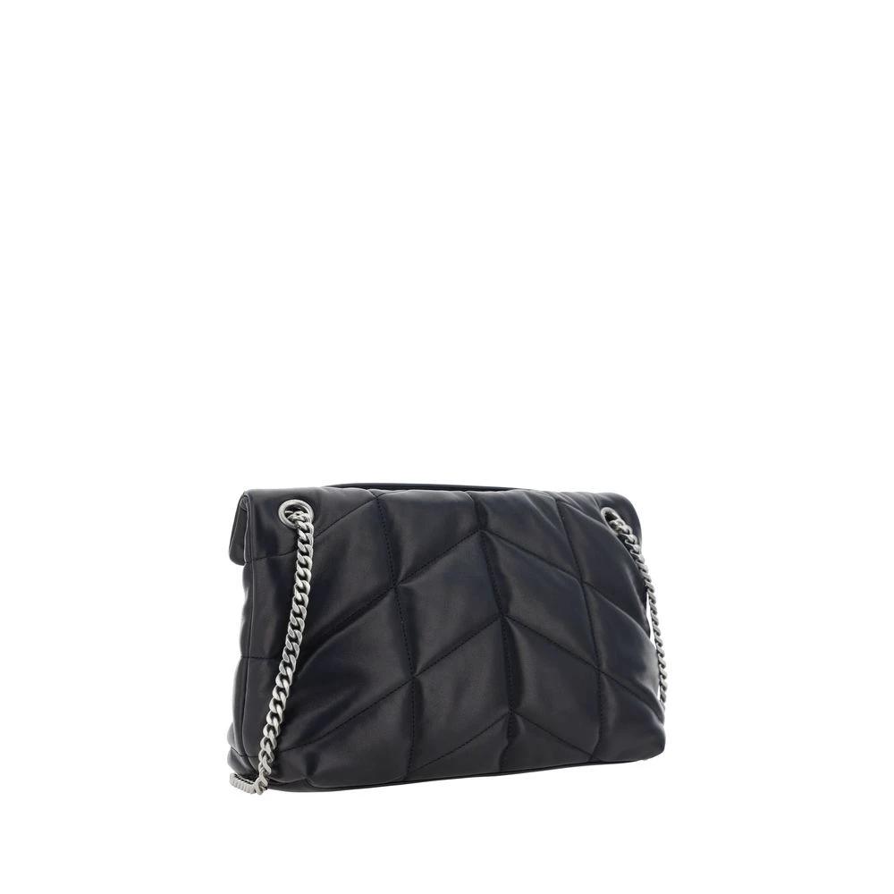Saint Laurent Schwarze Lammleder Schultertasche Ovis Aries Aries by Saint Laurent