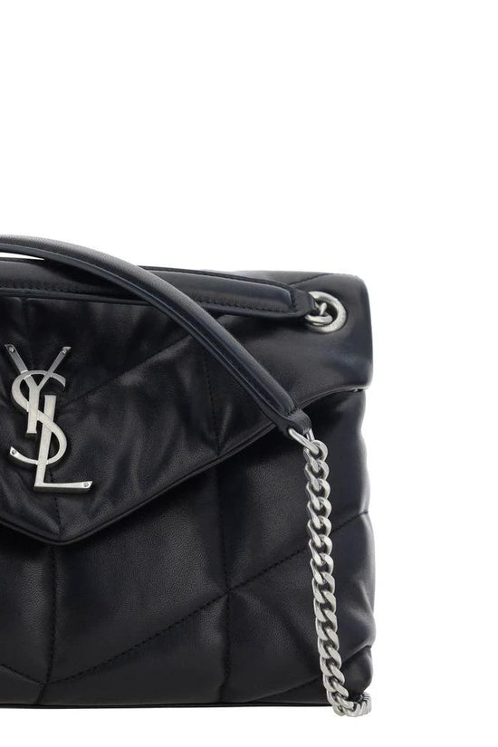 Saint Laurent Schwarze Lammleder Schultertasche Ovis Aries Aries by Saint Laurent