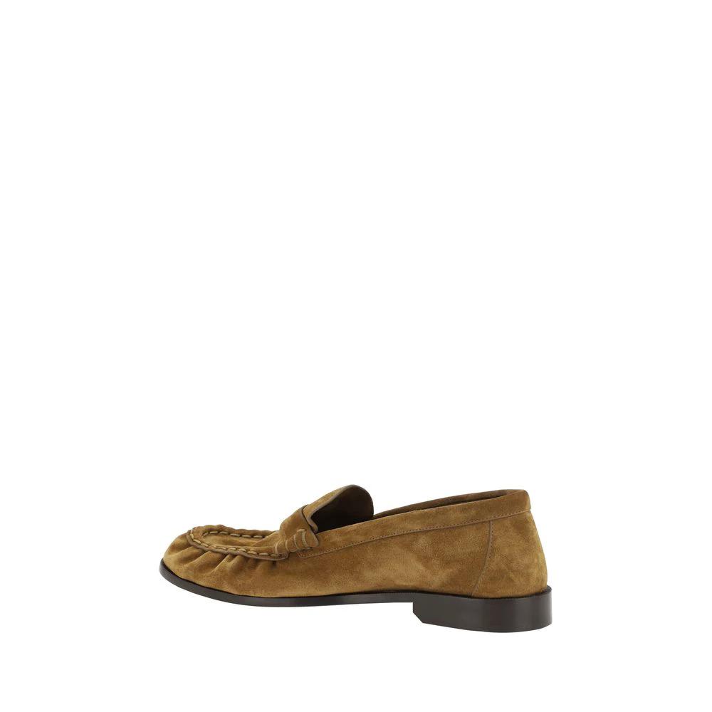 Saint Laurent Braune Kalbsleder Bos Taurus Loafer zum Hineinschlüpfen by Saint Laurent