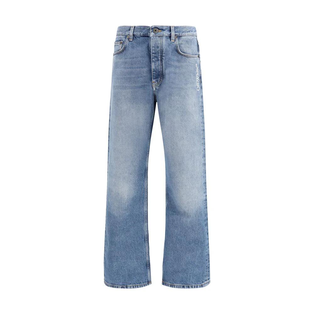 Off-White Blaue Jeans aus Baumwolle im Relaxed Fit by Off-White