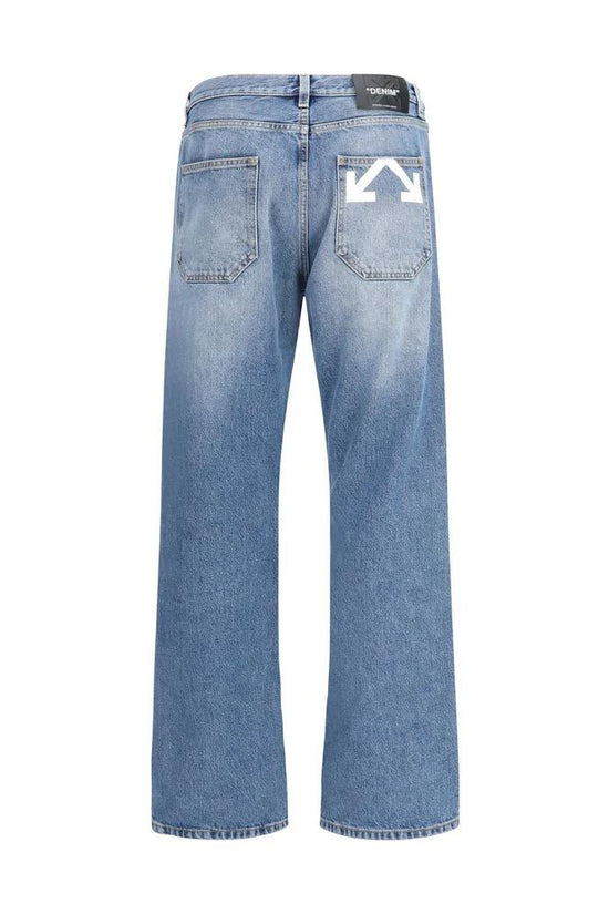Off-White Blaue Jeans aus Baumwolle im Relaxed Fit by Off-White