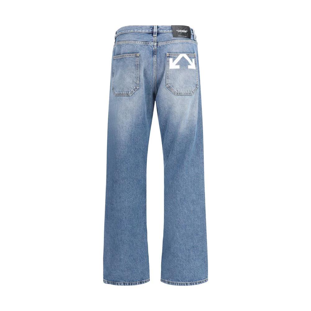 Off-White Blaue Jeans aus Baumwolle im Relaxed Fit by Off-White