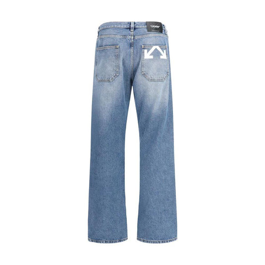 Off-White Blaue Jeans aus Baumwolle im Relaxed Fit by Off-White