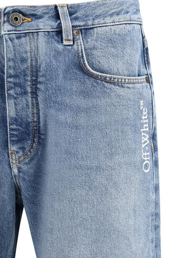 Off-White Blaue Jeans aus Baumwolle im Relaxed Fit by Off-White