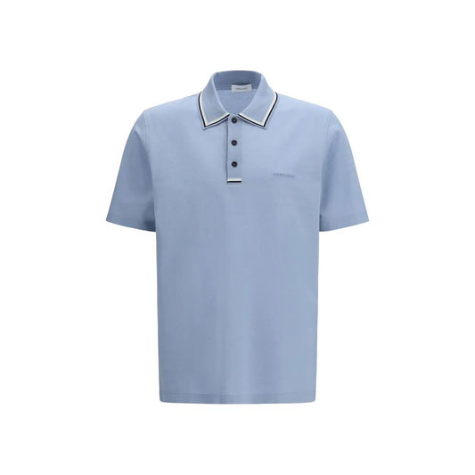 Ferragamo Blaues Baumwoll-Poloshirt by Ferragamo