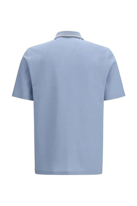 Ferragamo Blaues Baumwoll-Poloshirt by Ferragamo