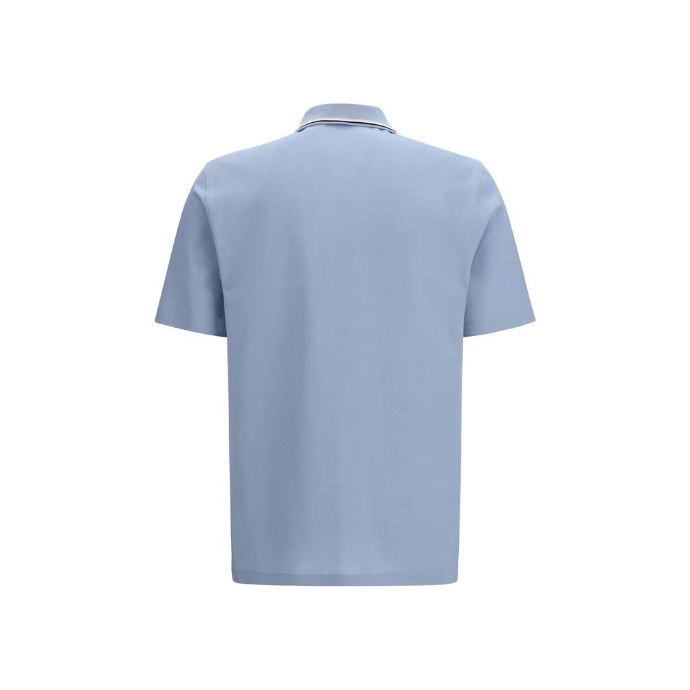 Ferragamo Blaues Baumwoll-Poloshirt by Ferragamo