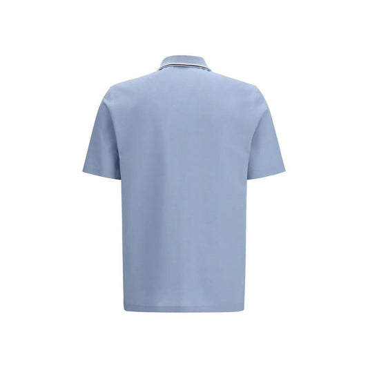 Ferragamo Blaues Baumwoll-Poloshirt by Ferragamo