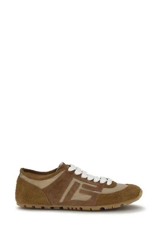 Balmain Beige Kalbsleder Bos Taurus Athletic Sneaker by Balmain
