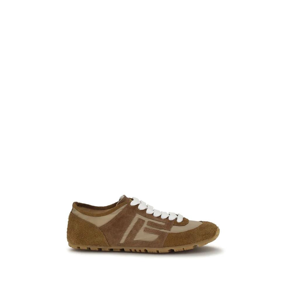 Balmain Beige Kalbsleder Bos Taurus Athletic Sneaker by Balmain
