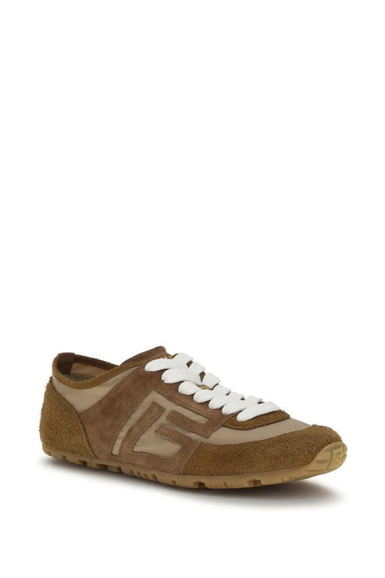Balmain Beige Kalbsleder Bos Taurus Athletic Sneaker by Balmain