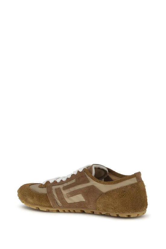 Balmain Beige Kalbsleder Bos Taurus Athletic Sneaker by Balmain