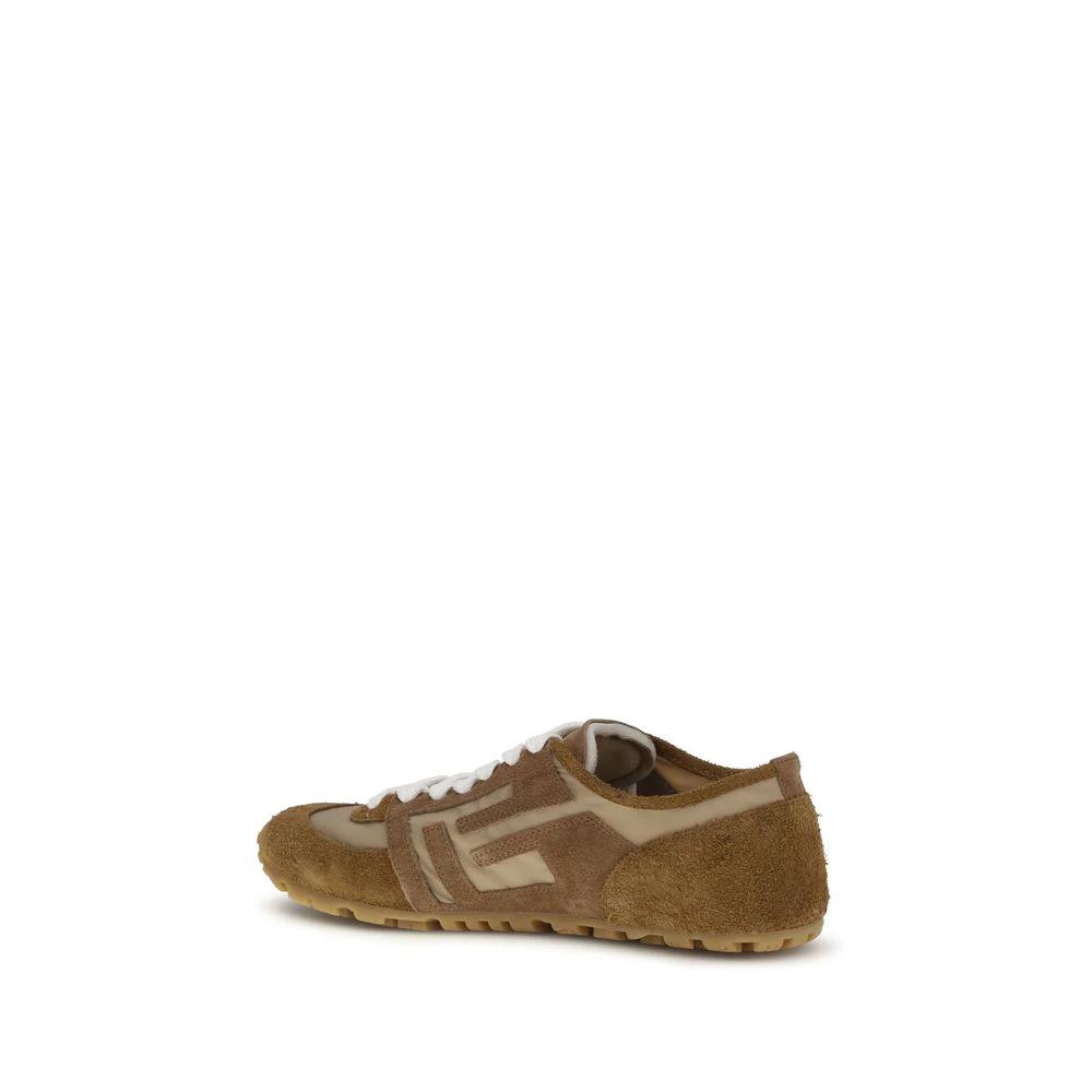 Balmain Beige Kalbsleder Bos Taurus Athletic Sneaker by Balmain
