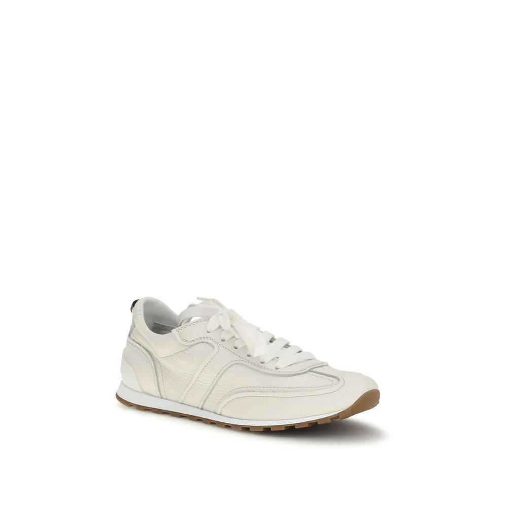 Brunello Cucinelli Weiße Low-Top-Sneaker aus Kalbsleder Bos Taurus by Brunello Cucinelli