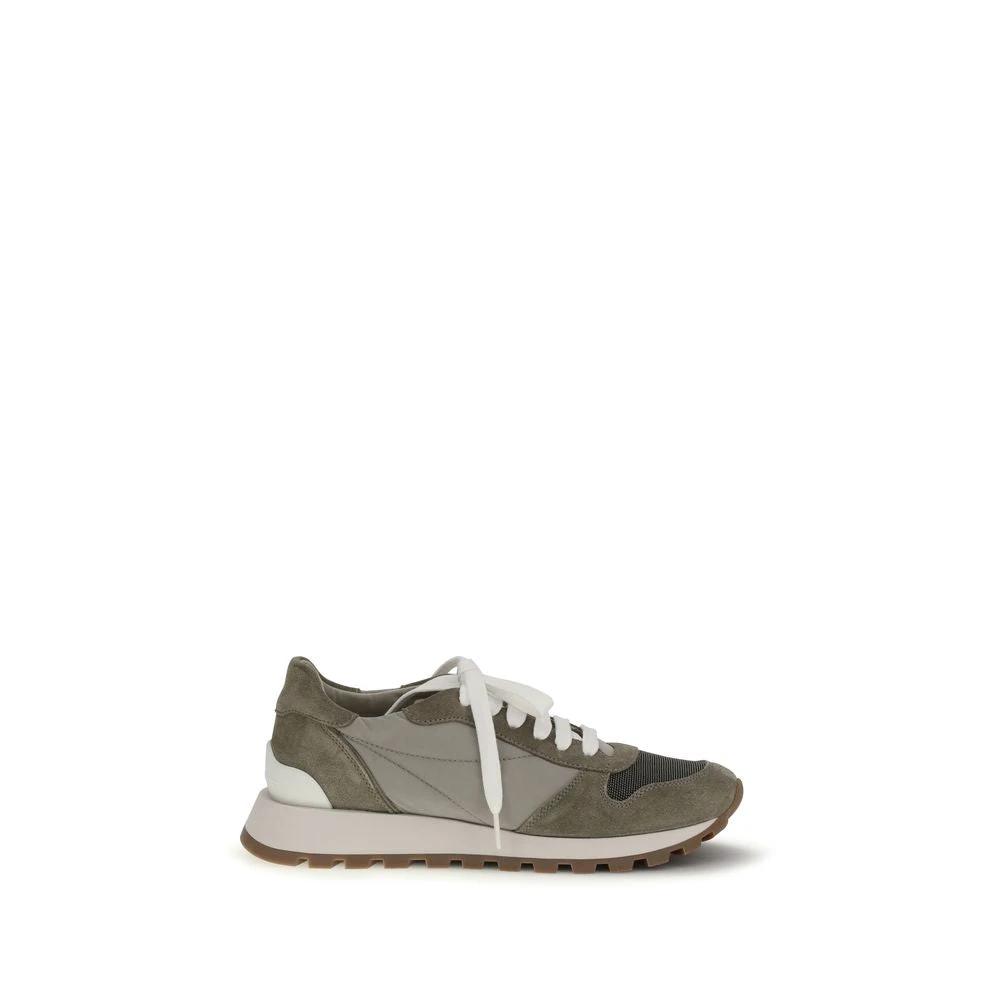 Brunello Cucinelli Cucinelli Zweifarbige Polyester-Sneaker im Athletic-Stil by Brunello Cucinelli Cucinelli