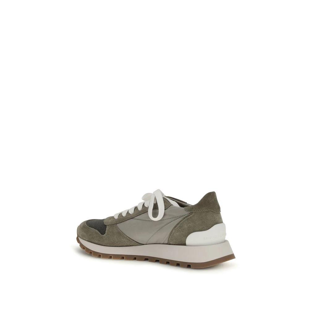 Brunello Cucinelli Zweifarbige Polyester-Sneaker im Athletic-Stil by Brunello Cucinelli