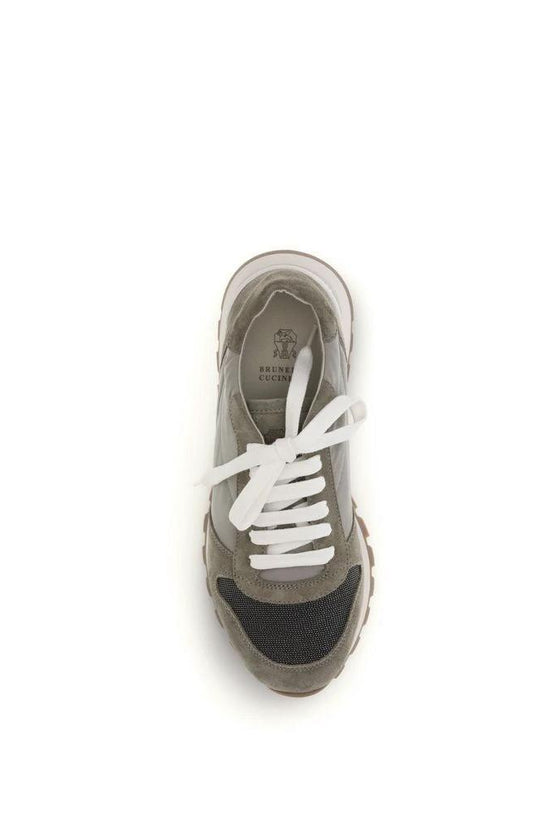 Brunello Cucinelli Zweifarbige Polyester-Sneaker im Athletic-Stil by Brunello Cucinelli