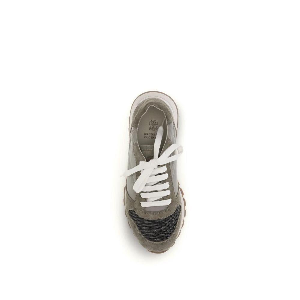 Brunello Cucinelli Zweifarbige Polyester-Sneaker im Athletic-Stil by Brunello Cucinelli