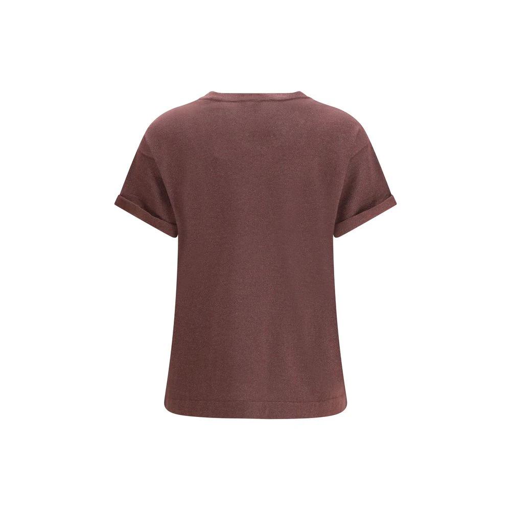 Brunello Cucinelli Bordeaux Nylon T-Shirt by Brunello Cucinelli
