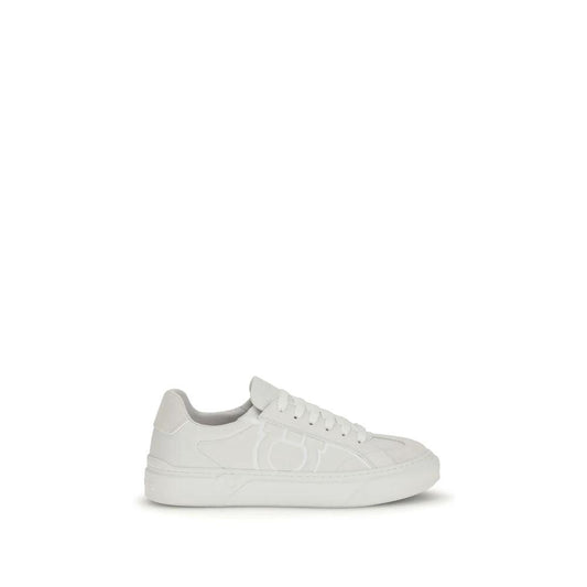 Ferragamo Weiße Bos Taurus Kalbsleder-Sneakers by Ferragamo
