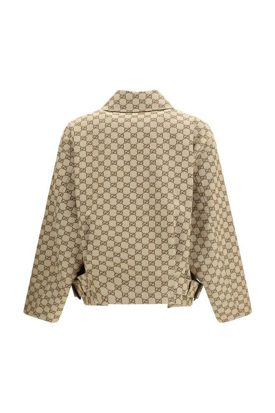 Gucci Beige Baumwoll Bomberjacke by Gucci