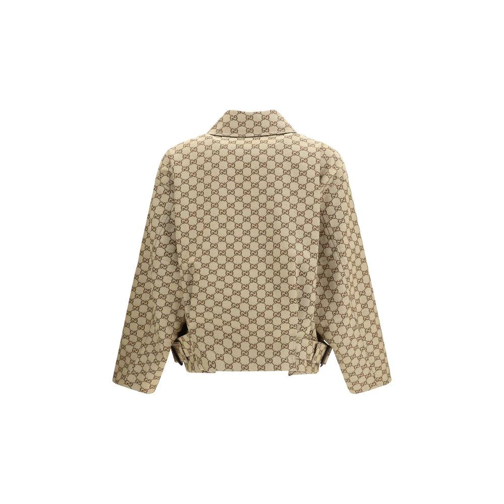 Gucci Beige Baumwoll Bomberjacke by Gucci