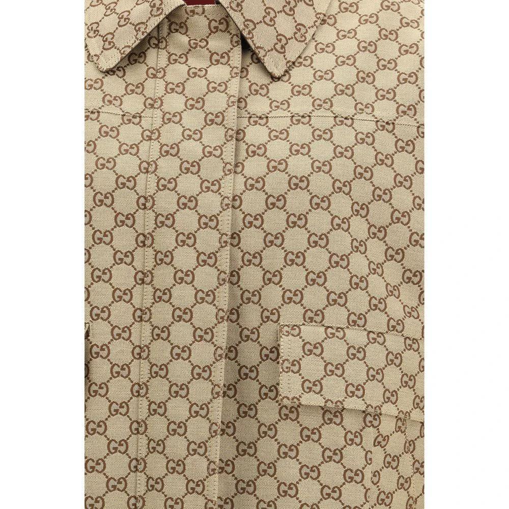 Gucci Beige Baumwoll Bomberjacke by Gucci