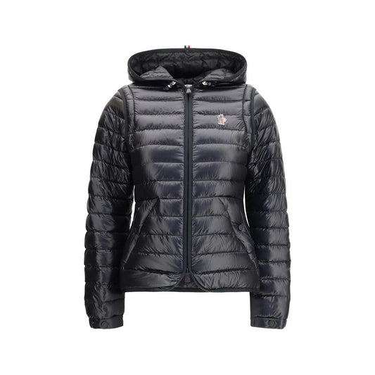 Moncler Grenoble Schwarze Polyamid-Jacke in voller Länge by Moncler Grenoble